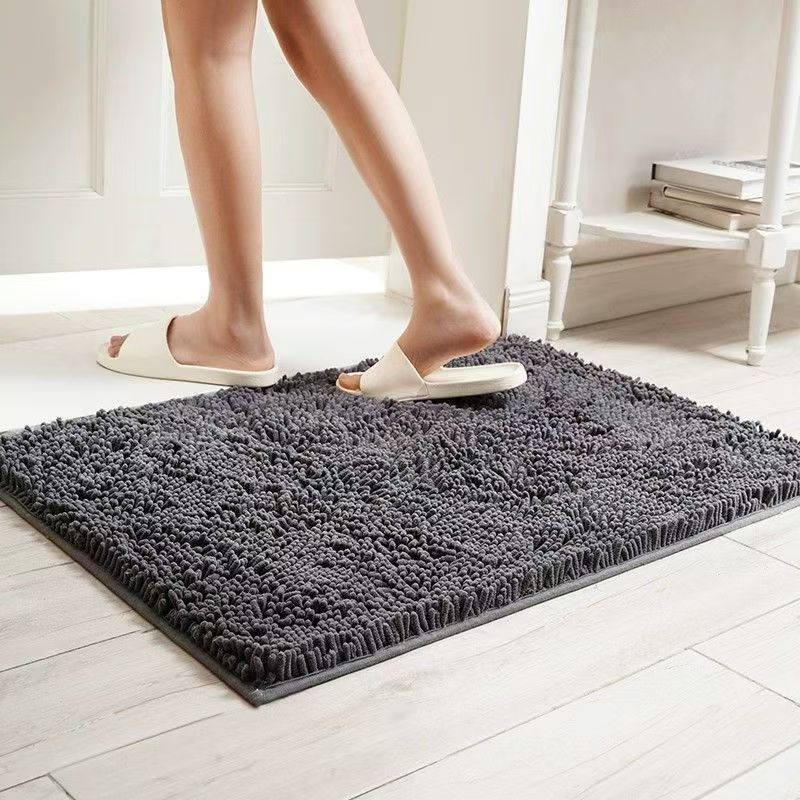 Alfombra de baño de chenille antideslizante absorbente de secado rápido resistente a manchas