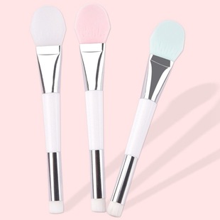 Soft Silicone Double-Headed Facial Mask Brush Smear-Type Facial Mask Cleansing Mud Mask Nasal Wash Brush Beauty Salon Facial Mask Silicone Brush
