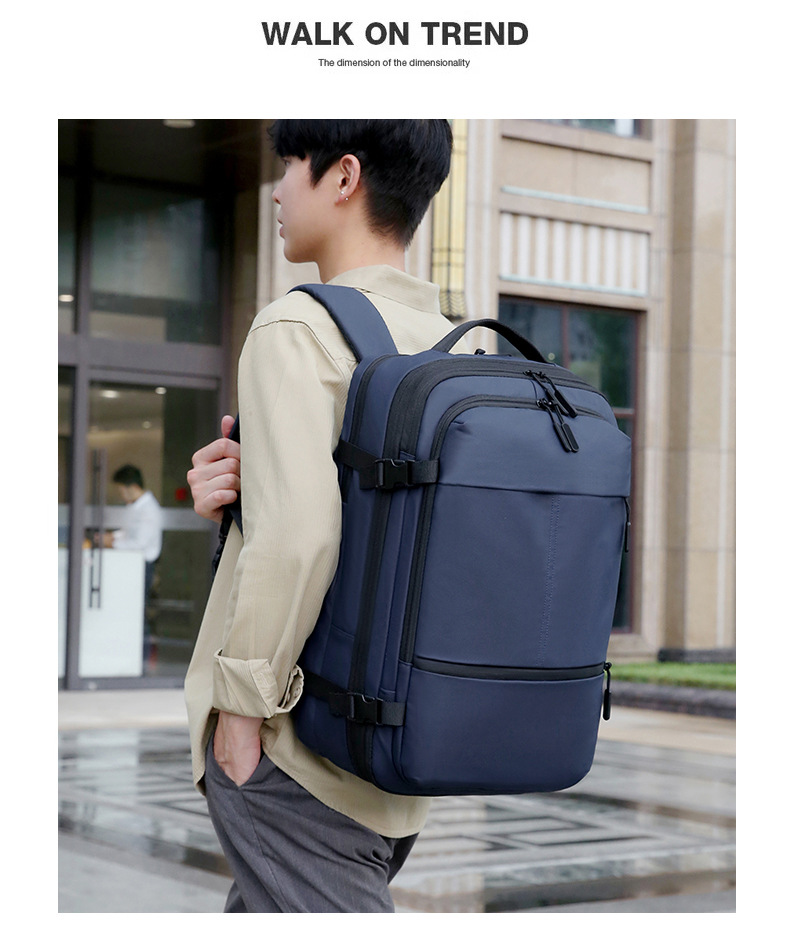 Men's new business and fashionable backpack, large-capacity travel bag, casual waterproof laptop backpack, men's style undefined