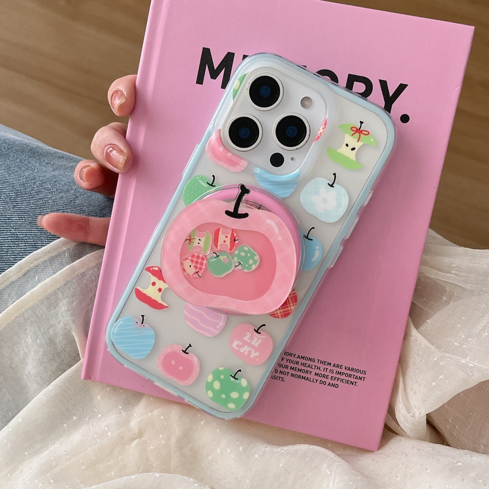 Dibujos animados creativos Pantalla completa Música mecedora de Apple Adecuado para Apple 16ProMax Funda para teléfono móvil 15/14 Asión magnética 13 nicho