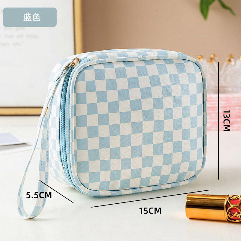 少女生理用ナプキン収納バッグ学生携帯用叔母用ナプキン生理用綿月事バッグins風棋盤格小包|undefined