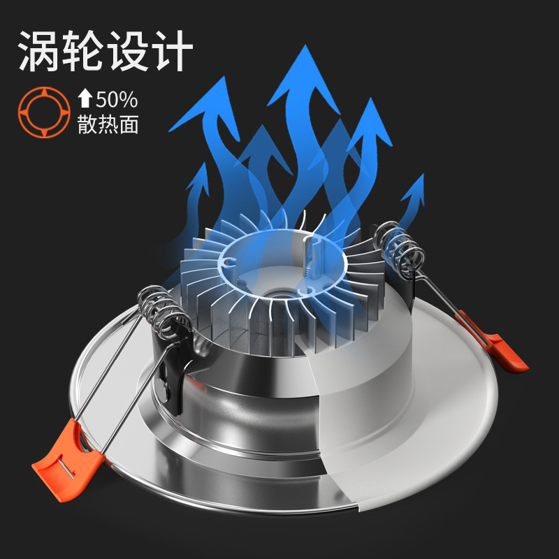 家用筒灯led天花射灯5w嵌入式开孔7.5cm客厅吊顶长筒灯洞灯简|undefined