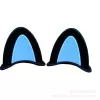 Cat ears black blue