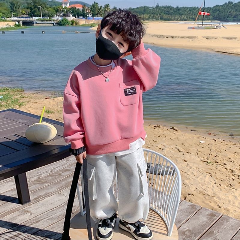 Autumn fuchsia demi-season sweatshirt for boys