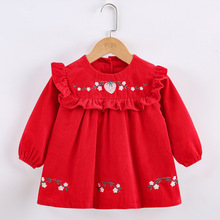 儿童罩衣公主裙宝宝防水防脏长袖水晶绒反穿衣女童时尚秋冬吃饭衣