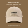 Embroidered BOMB hairy baseball cap py khaki