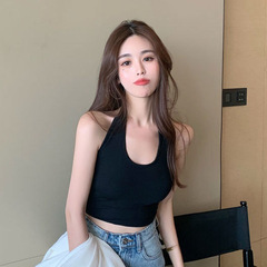 高腰掛脖短款打底背心女韓版夏季內搭修身小吊帶外穿潮辣妹上衣女