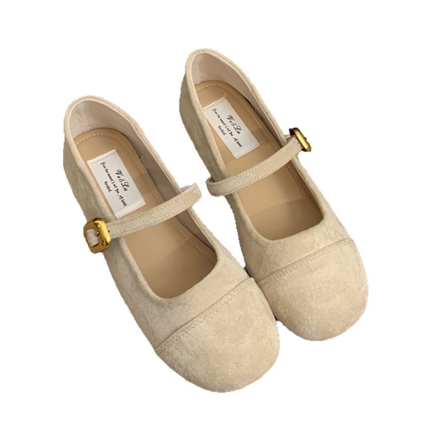 Zapatos de lápiz labial claro para mujeres primavera y otoño nuevo estilo retrógrado francés suave hadas termites zapatos mary-zhen zapatos de base plana