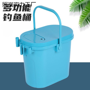 Multifunctional Ultra-Light Fishing Bucket, Fishing Box, Thickened Fishing Box Raft, Fishing Box That Can Sit On, Wild Fishing Portable Lure Live Fish Bucket