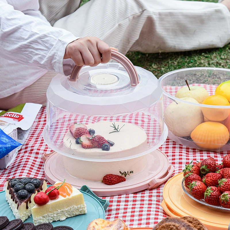 Коробка для торта многократно использует бытовую восьмидюймовую прозрачную коробку на день рождения 8-дюймовую портативную упаковочную коробку