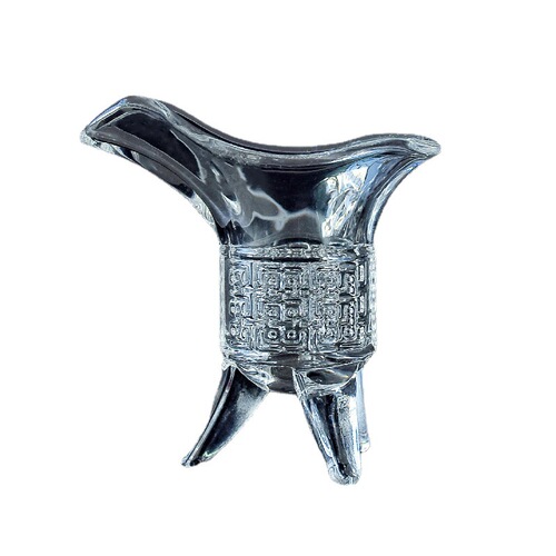 Antique glass noble cup white wine cup ancient emperor cup three-legged cup retro Qin and Han duke cup wine bottle spirit cup