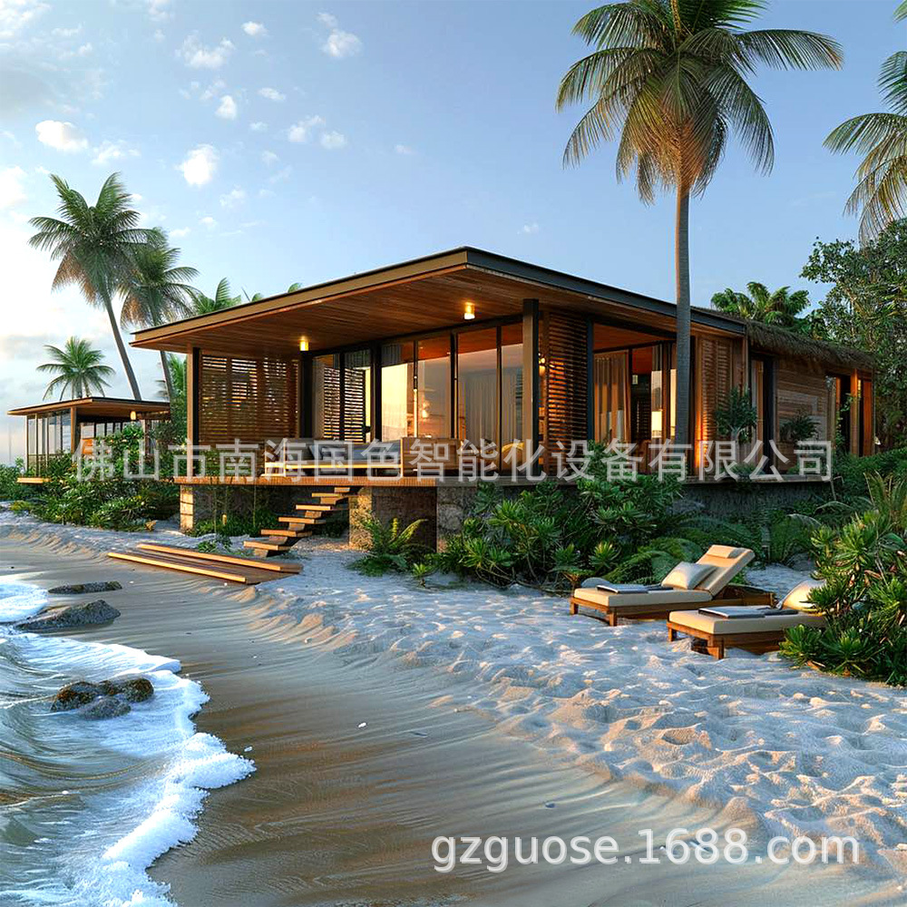 B & B Resort escénico Villa de acero ligero B & B Hotel Bungalows Resort Casa creativa Fábrica de viviendas de unión de acero