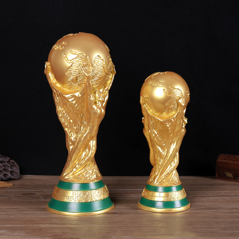 2022 Qatar Copa del Mundo de resina modelo trofeo Hércules Copa fútbol recuerdos artesanía al por mayor
