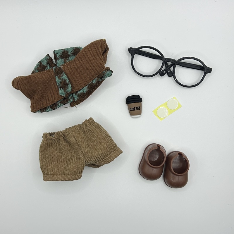 labubu一代可穿娃衣拉布布17cm公仔可爱换装休闲套装裙子衣服|undefined