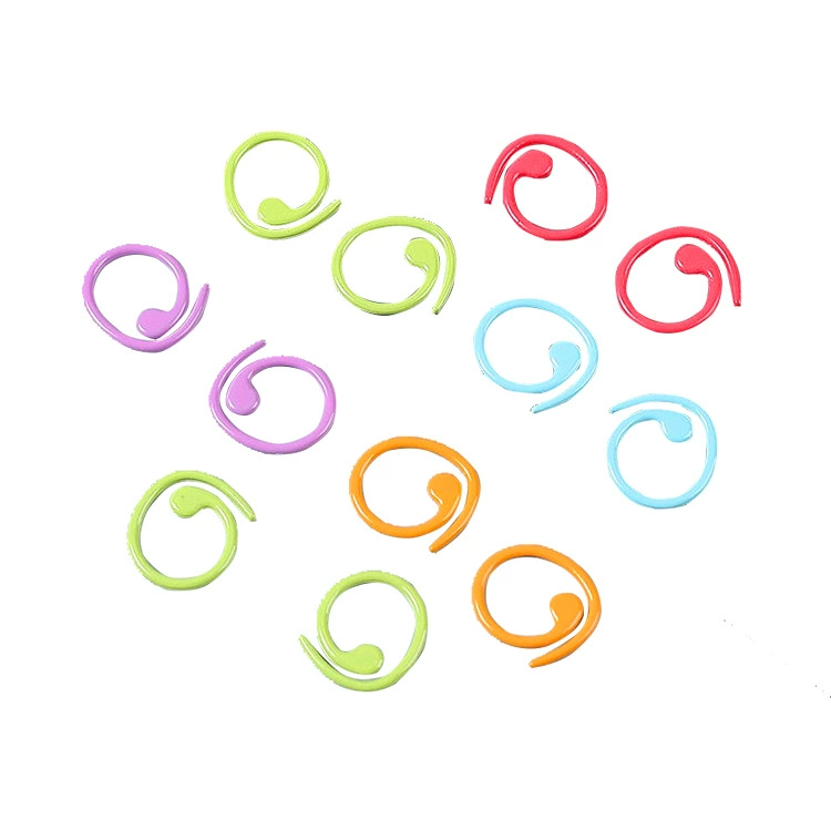 Цвет вязание крючком Марк пряжка металлическая Марка Пряжка палка DIY инструмент для вязания шерстяной шарф фасоль Тип ростка Открытое кольцо