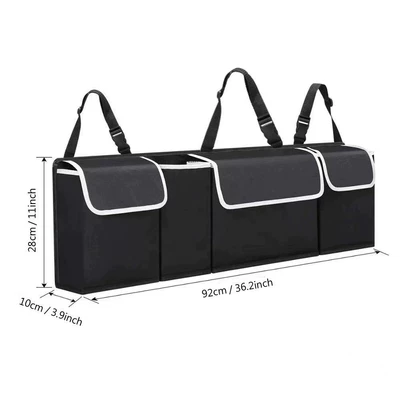 Oxford cloth car trunk storage bag, car storage bag, car rear seat back hanging bag, in-car storage bag (Car storage bag/box) - trunk-901225cm
