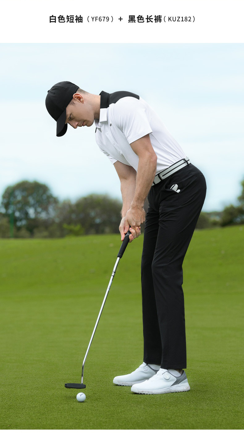 Áo polo golf nam tay ngắn PGM thoáng khí, nhanh khô hút ẩm — KUZ182-Quần Xanh pha lê Băng, YF679-Áo màu xanh nhạt (lỗ thông hơi sau lưng), YF679-Áo đen (lỗ thông hơi sau), KUZ182-Quần Đen chi tiết 15