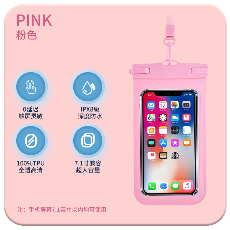 Fotografía subacuática impermeable teléfono móvil bolsa natación teléfono móvil cubierta de buceo Apple Huawei universal pantalla táctil bolsa jinete bolsa impermeable