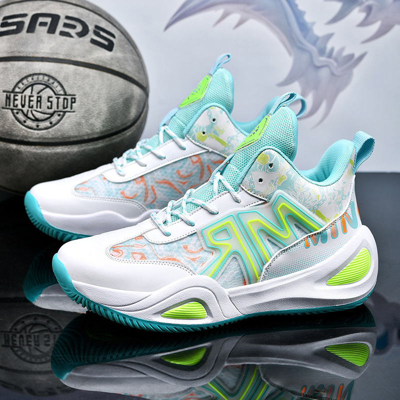 Zapatos de baloncesto masculino y femenino primavera y verano respirados zapatos deportivos casuales de malla juveniles estudiantes zapatos de entrenamiento de combate real