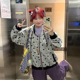 美式潮牌亚文化开衫连帽卫衣女2025新款秋冬季慵懒风小众宽松外套