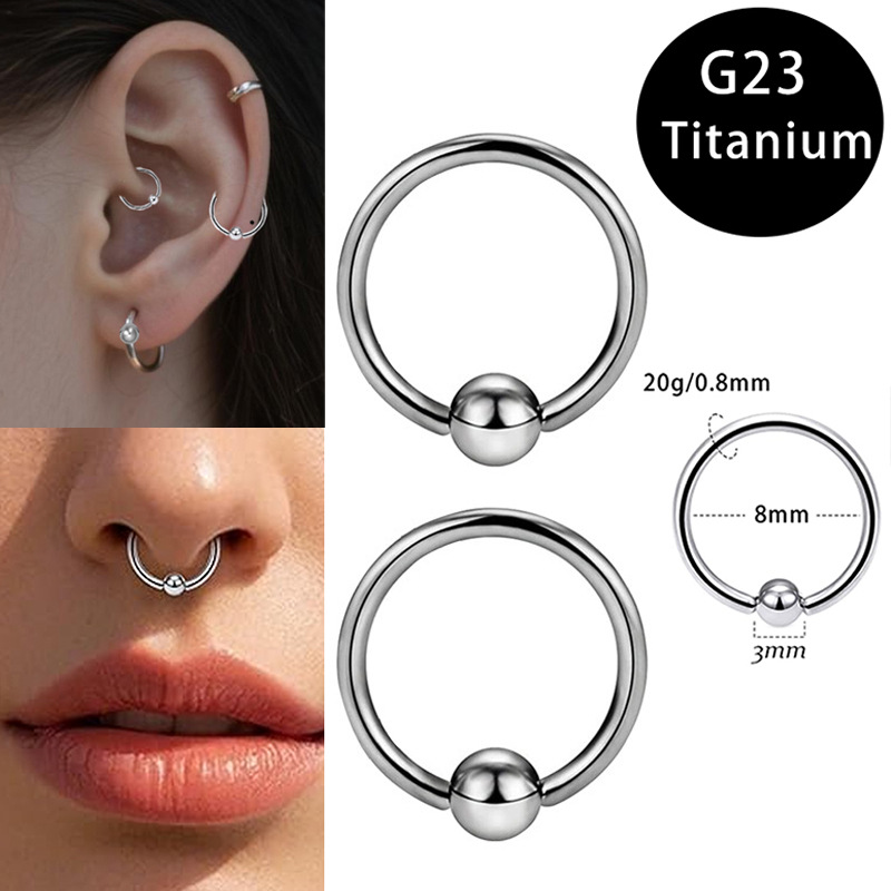 Silver pointed spike labret stud material detail