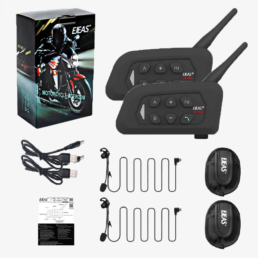 Ejeas In-Ear Right Earphone V4Cplus Football Referee Intercom Outdoor Intercom Headset 3 Sets 4 Sets