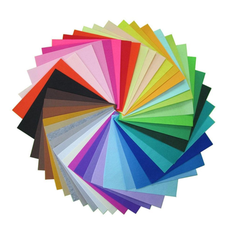 彩色毛毡布 化纤针刺无纺布幼儿园DIY装饰毛毡不织布彩色毛毡布