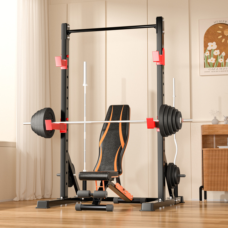 pequeño marco en cuclillas simple tipo medio marco multifuncional marco de empuje horizontal libre barra horizontal pequeño pórtico equipo de ejercicios físicos