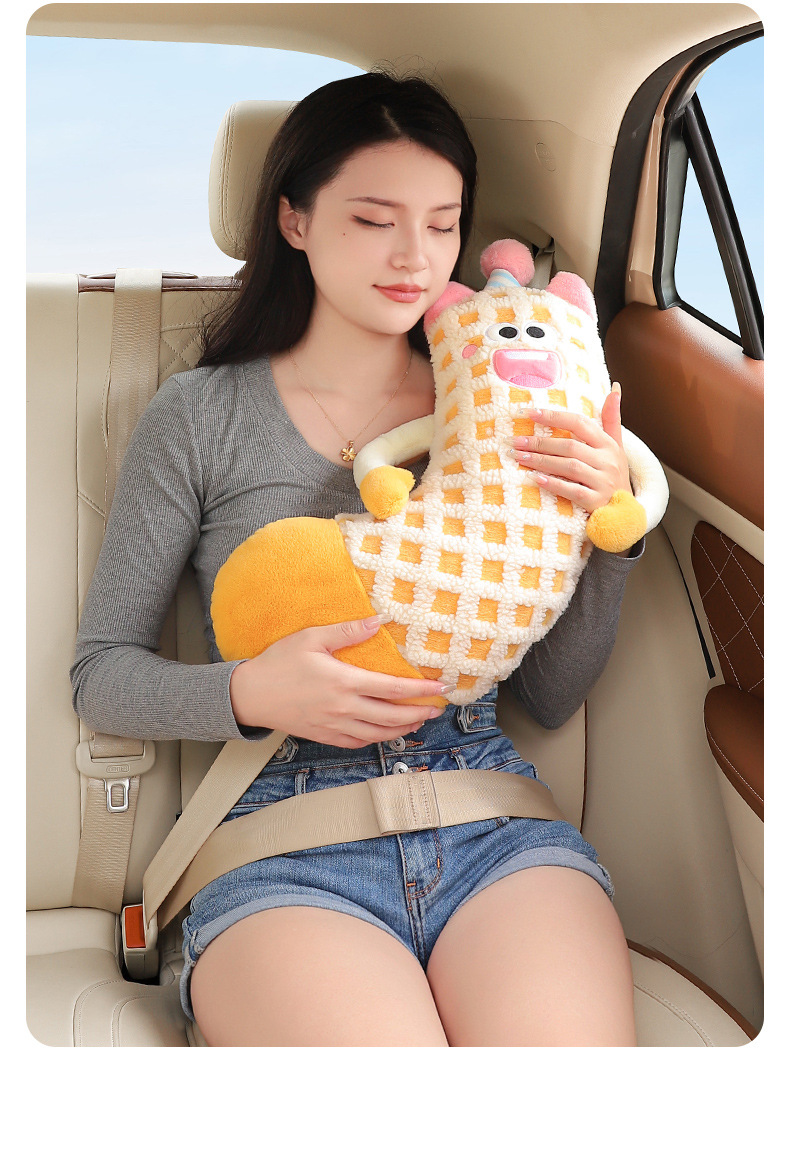 Car seat belt shoulder pad cartoon plush children's anti-collar protective cover retainer car seat belt decoration