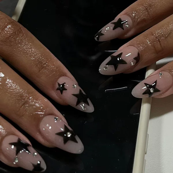 Star Point Diamond Nail Patch Spice Girl Flash Wear Armor Wholesale Sweet Cool Star Advanced Nail Art Rhinestone Armor Finished Products