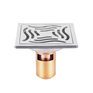 6mm thick stainless steel floor drain DN50 toilet copper deep water seal floor drain hotel engineering shower room floor drain