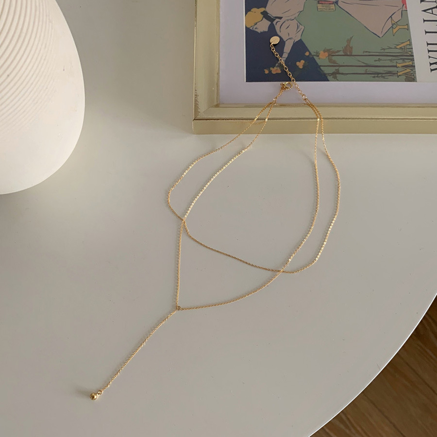 Women's Gender Plating Design 1 Piece 925 Sterling Silver Solid Color 925 Sterling Silver Cable Chain Layered Necklaces
