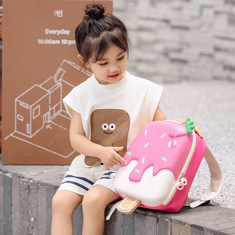 Mochila de moda ultraligera para niños, jardín de infantes, mochila escolar para niños, princesa de helado, bolso ligero para salir.