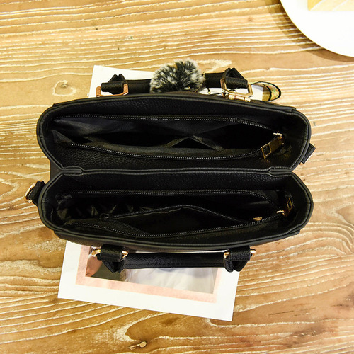 Bags for women  new trendy European and American handbags fur ball pendant simple one-shoulder crossbody bag women's bag