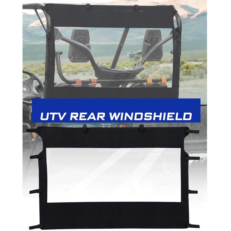 UTV soft rear windshield for Yamaha Rhino and Massimo waterproof and tough UTV soft rear windshield for Yamaha Rhino and Massimo waterproof and tough