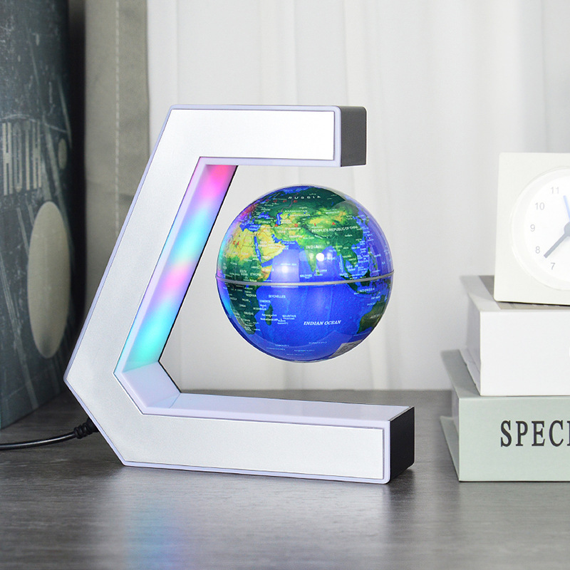 English-Russian Magnetic Levitation Globe Night Light Home Decoration New and Unique Student Activity Gift Creative Ornaments