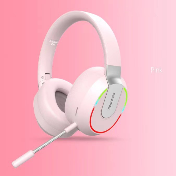 Sınır ötesi yeni kablosuz oyun Bluetooth kulaklığı, ağır bas ve mikrofonlu kulak üstü düşük gecikmeli kulaklık R11 - 3