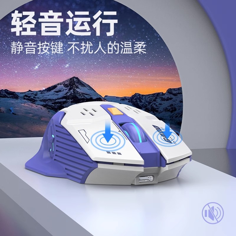 剑圣一族 Wireless mouse for men and women, compatible laptop, bluetooth