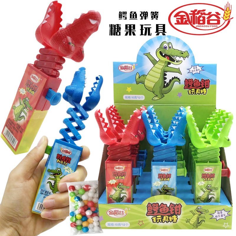 Online Red Gold Rice retractable crocodile pliers clip arm children's creative delicious Funny candy toy supermarket wholesale Online Red Gold Rice retractable crocodile pliers clip arm children's creative delicious Funny candy toy supermarket wholesale