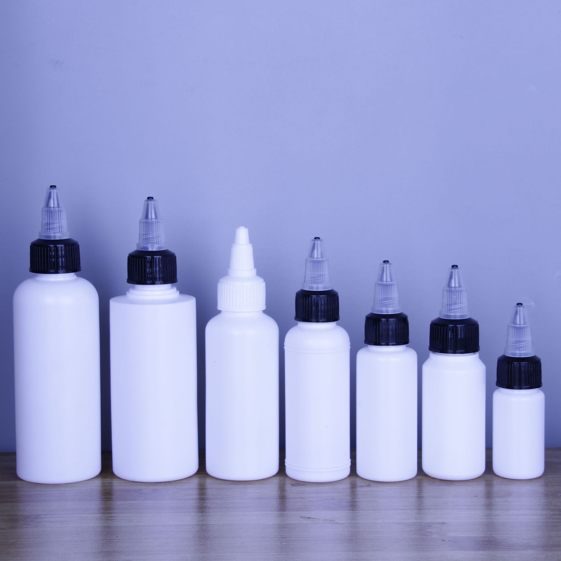 10-100-500ml塑料瓶白色啫喱盖尖嘴瓶HDPE胶水颜料滴液挤压软料瓶