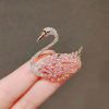 Tide, swan, high-end brooch, protective underware lapel pin, pin, suit, demi-season accessory, 2021 collection