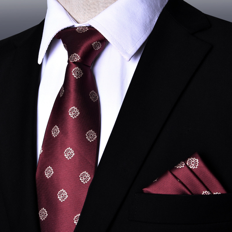 Herren Krawatte Und Einstecktuch Set Gestreift Für Business_voghion.com