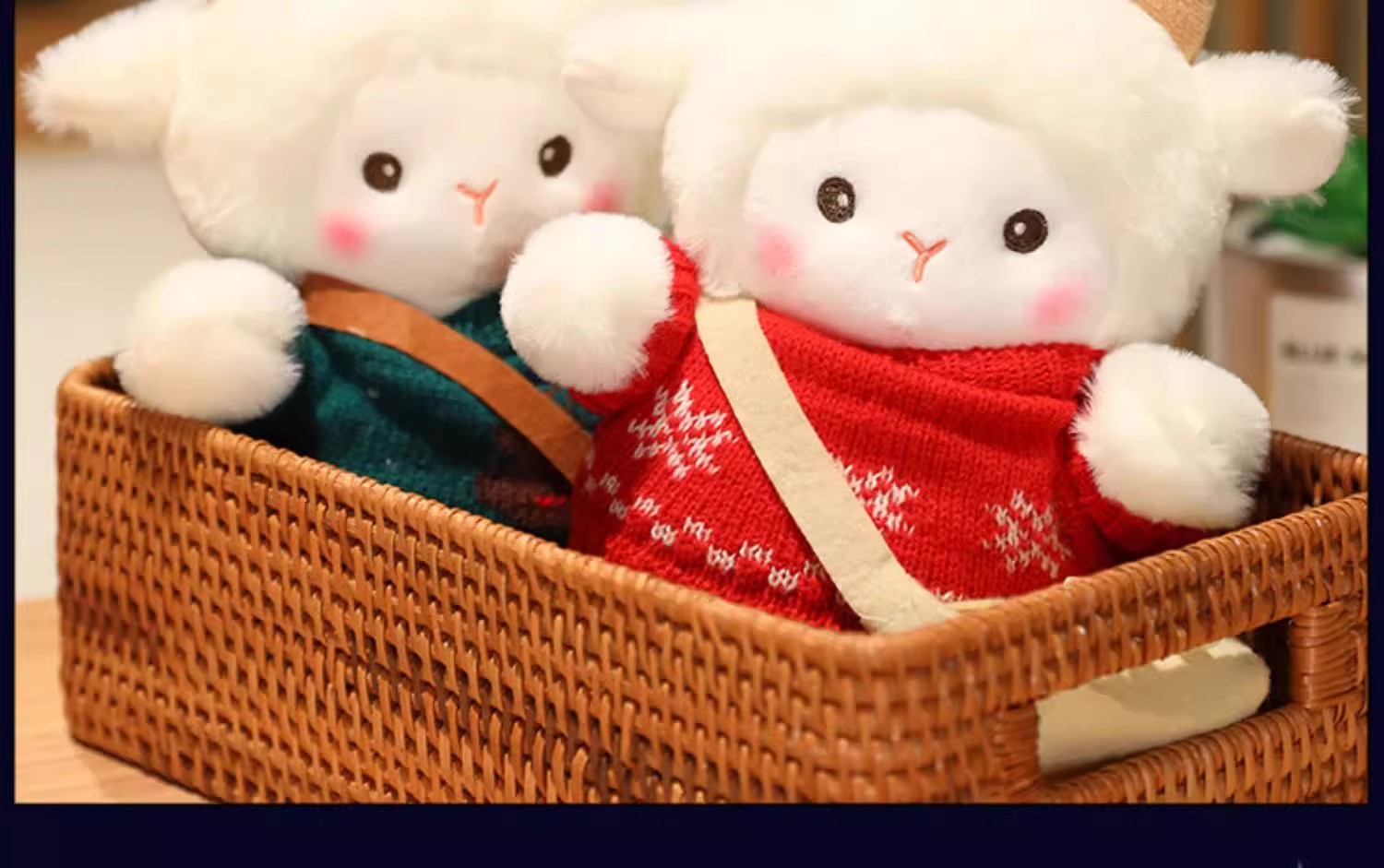 Poke Lamb Doll Stuffed Toy Little Sheep Pillow Rag Doll Valentine's Day Birthday Gift for Girls Mini