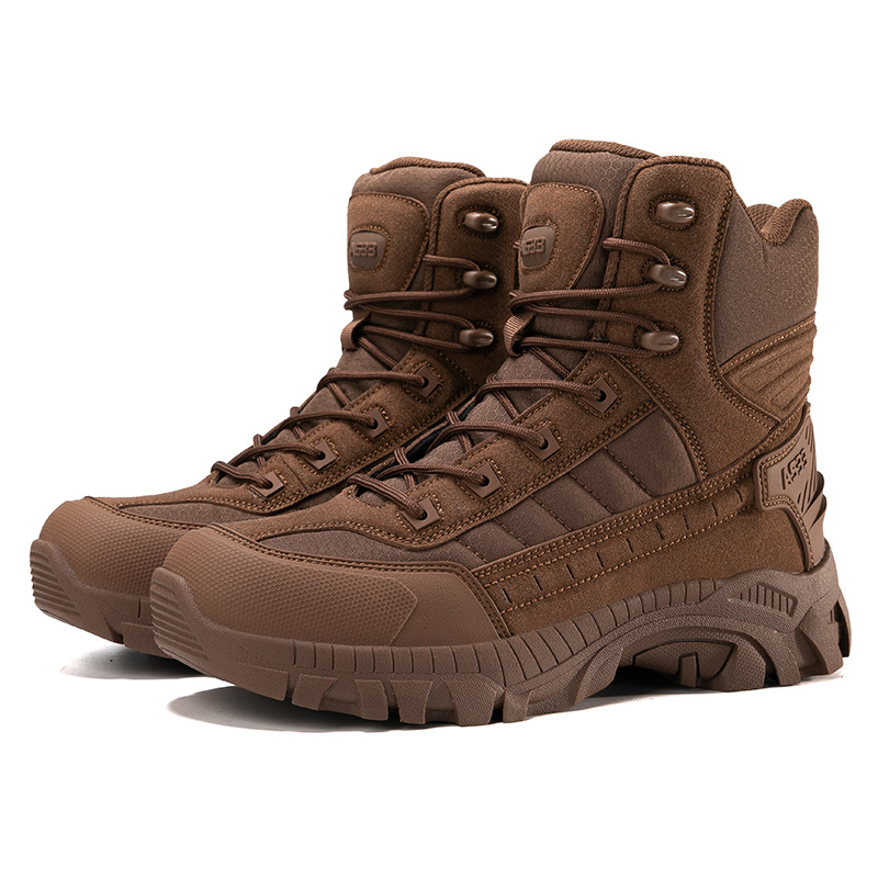 Botas tácticas para hombres de gran tamaño, caminatas al aire libre, zapatos de entrenamiento resistentes al desgaste, botas de combate Magnum para hombres de color sólido, ventas directas de fábrica