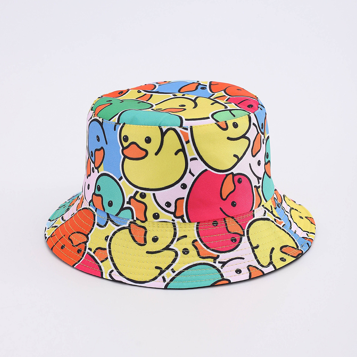 Nuevo pato amarillo impresión sombrero pescador sombrero hombre sombrero de sol moda ocio sombrero mujer sombrero de calle sombrero protector solar