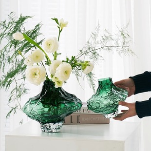 Creative Scandinavian Ins Canyon Vase Asymmetrical Glass Home Living Room Ornaments Model Room High Quality Decorative Batch