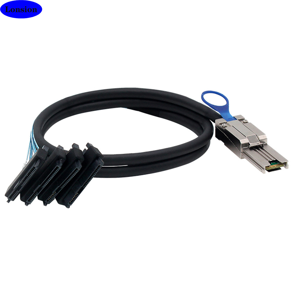 MINI SAS HD SFF-8088 26P转4个SAS 8482二合一服务器转换线