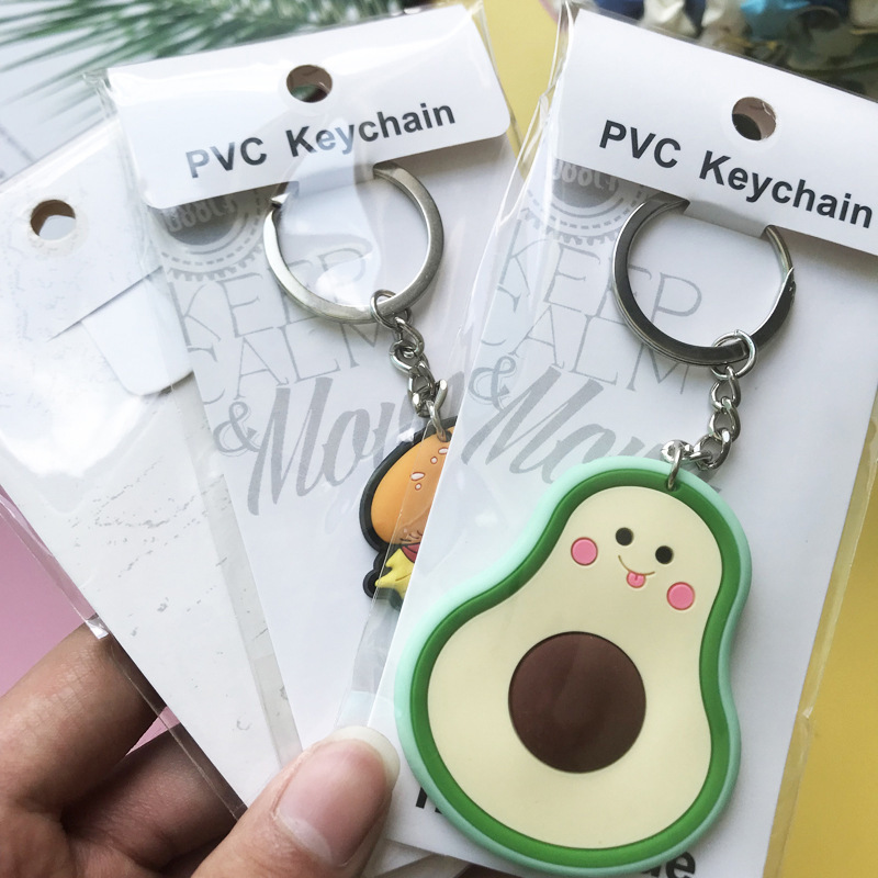Cute avocado car keychain ins style creative fruit dessert cake key chain bag small pendant essence Cute avocado car keychain ins style creative fruit dessert cake key chain bag small pendant essence