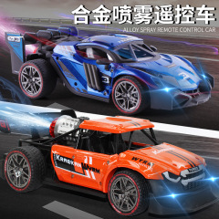 Cross-border 2.4G alloy car remote control spray car electric wireless remote control car children's lighting toy remote control car wholesale