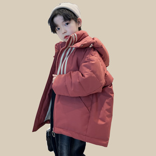 Zhilu Children's Clothing Boys' Winter Trendy down Jacket 2025 New Model for Older Children, Thickened Winter Three-Proof Coat for Warmth